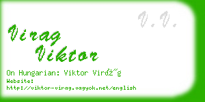 virag viktor business card